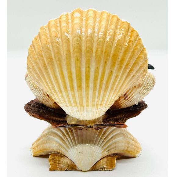 VTG Seashell Clam Shell Sculpture Coastal Nautical Beach Decor Shell & Folk Art - Picture 9 of 12